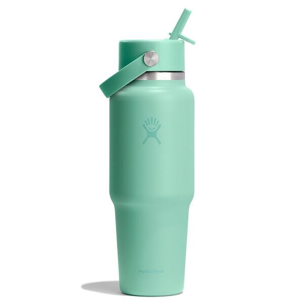 32 oz (946 ml) Wide Mouth Travel Bottle with Flex Straw Cap - Mermaid Green