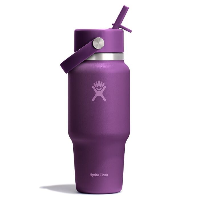 24 oz (710 ml) Wide Mouth Travel Bottle with Flex Straw Cap