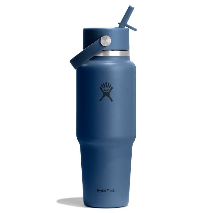 32 oz (946 ml) Wide Mouth Travel Bottle with Flex Straw Cap