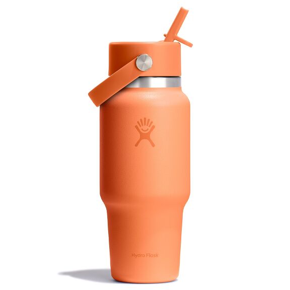 24 oz (710 ml) Wide Mouth Travel Bottle with Flex Straw Cap - Nectar