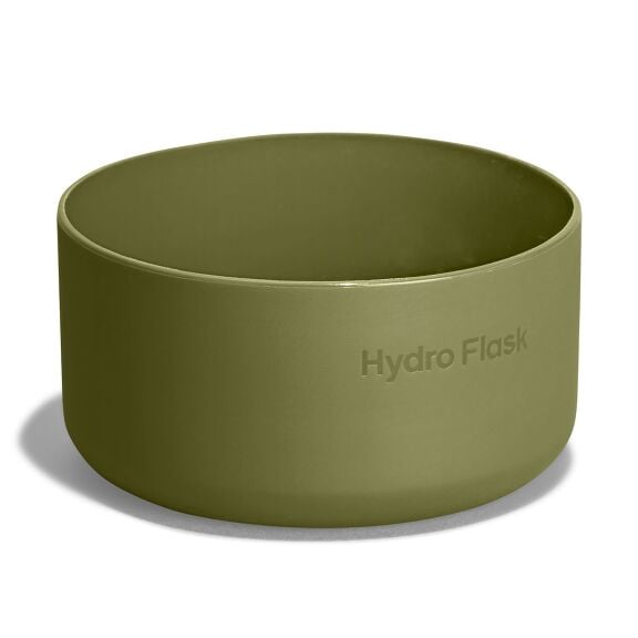 Olive green Hydro Flask bowl with matte finish, straight sides, rounded base, and "Hydro Flask" embossed on the side. Studio lighting on plain background.