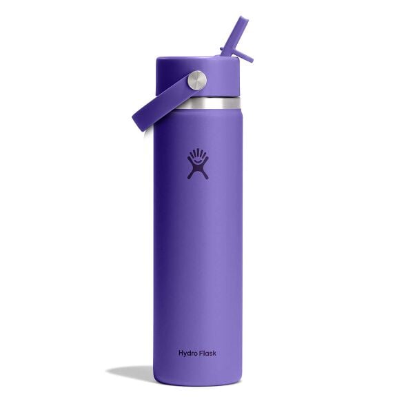 24 oz Wide Mouth with Flex Straw Cap - Utopia Purple