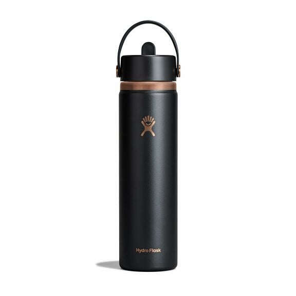 24 oz Wide Mouth with Flex Straw Cap - Black Arc