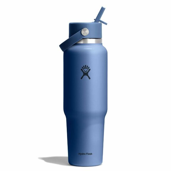 40 oz Travel Bottle with Flex Straw Cap - Harbor Blue