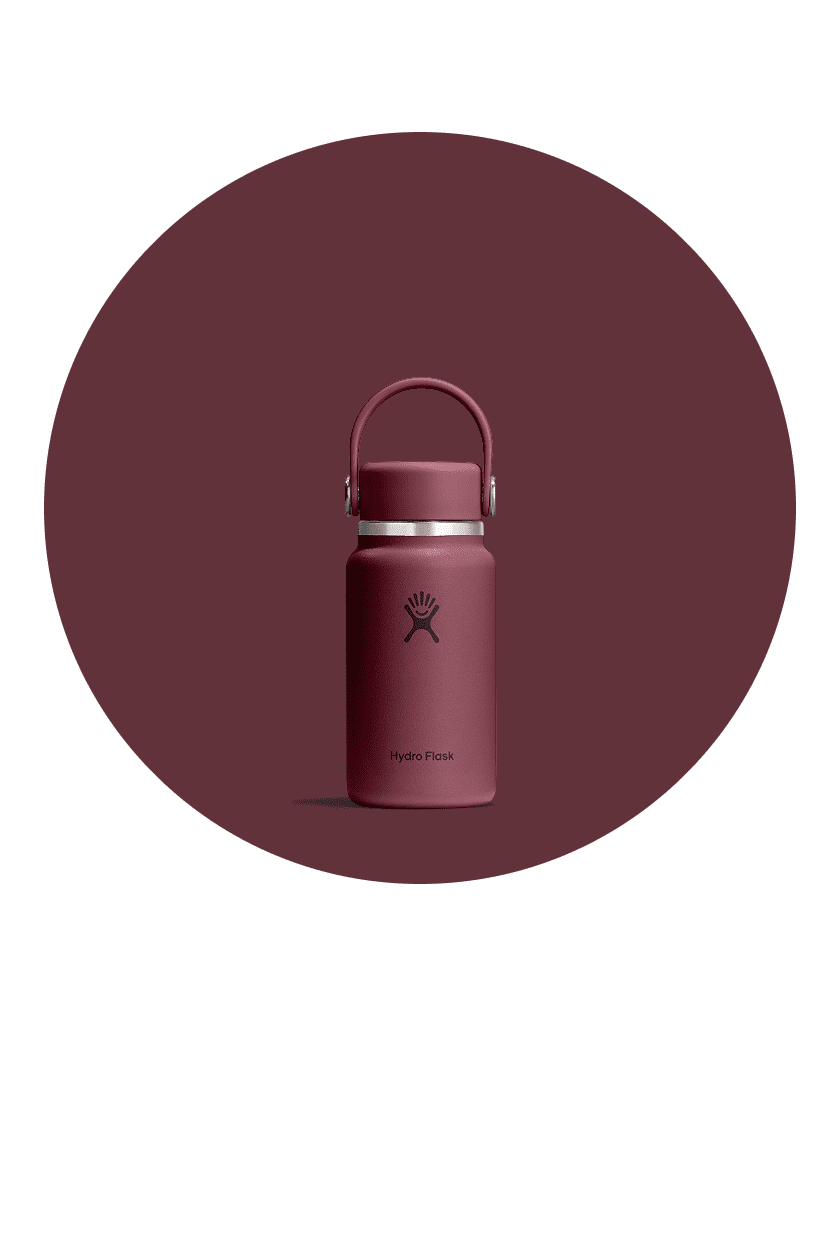 Burgundy 200 mL micro hydro in a burgundy colored circle