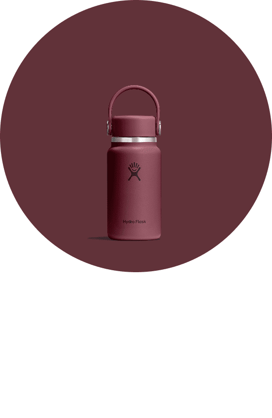 Burgundy 200 mL micro hydro in a burgundy colored circle